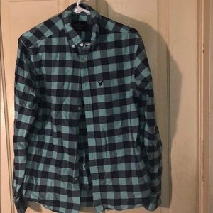 Plaid American Eagle Button Up